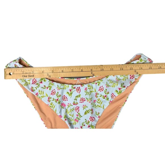 New! J.Crew Women’s Curved Waist Cheeky Bikini Bottom Meadow Floral Size M BF140 - Picture 2 of 8